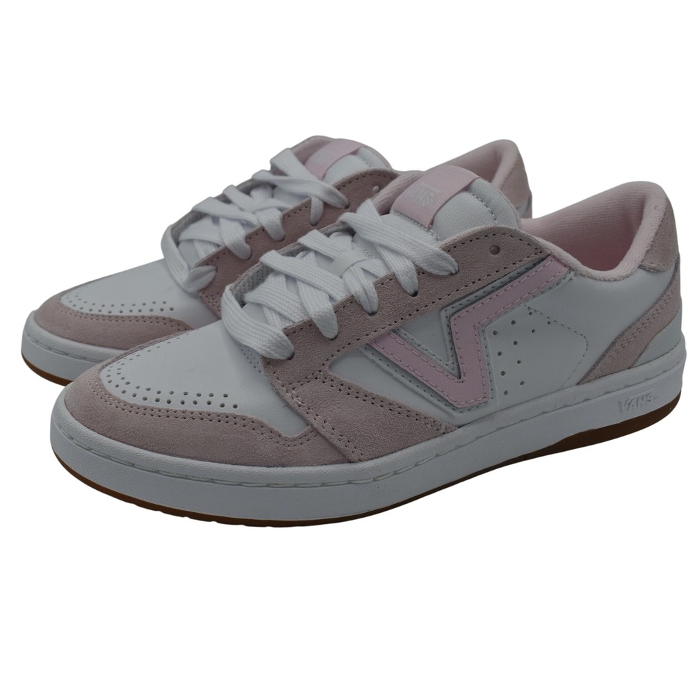 Vans Women Size 7.5 Lowland 2.0 Low Top Pop Pink White Skate Shoes Sneakers Y2K